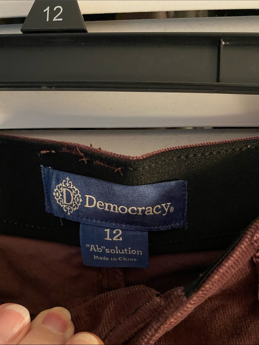 Democracy Straight Leg Jeans in Deep Burgundy - Picture 5 of 6